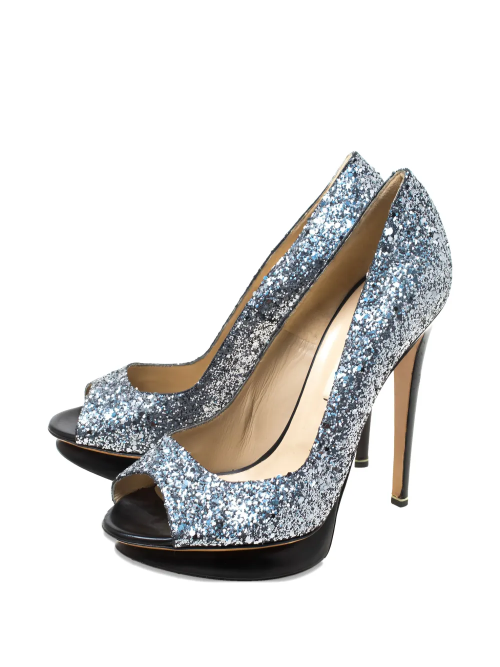 Nicholas Kirkwood pre-owned 130mm glittered peep-toe pumps | Heeled Pumps | Image 2