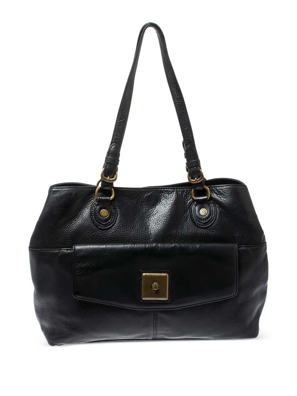pre-owned leather dual-handle tote bag