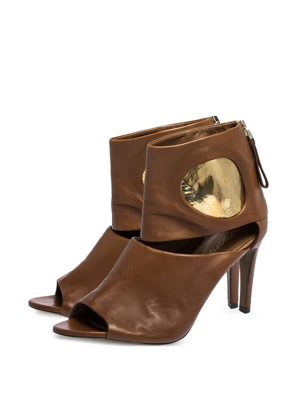 Sergio Rossi Vintage cut-out metal-detail booties | Ankle Boots | Image 2