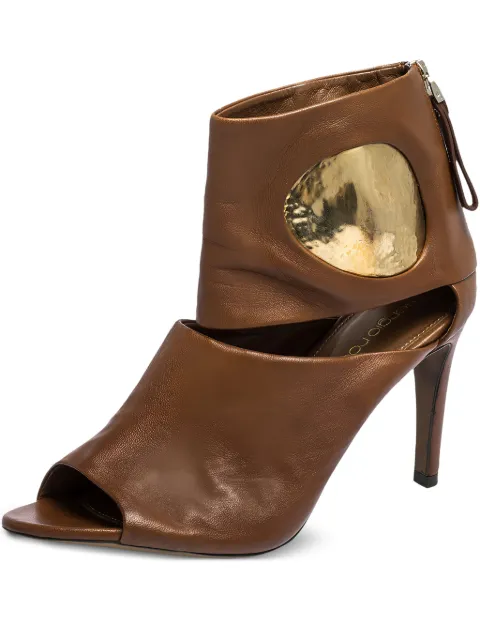 Sergio Rossi Vintage cut-out metal-detail booties