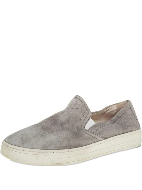 Prada Pre-Owned suede slip-on sneakers