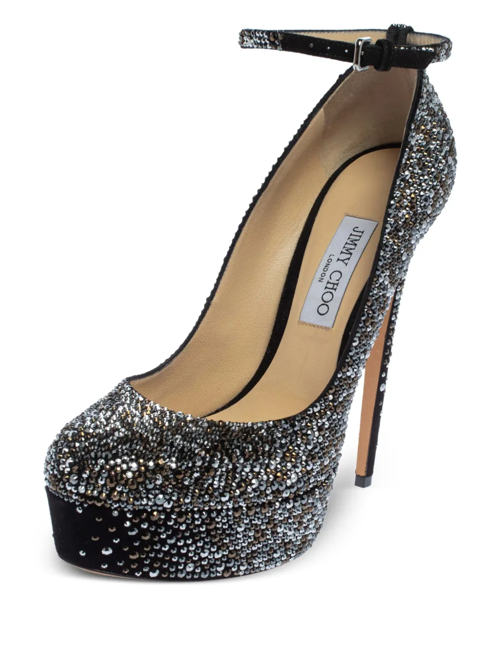Jimmy Choo Pre-Owned 160mm Klerise crystal-embellished platform heels | Image 2