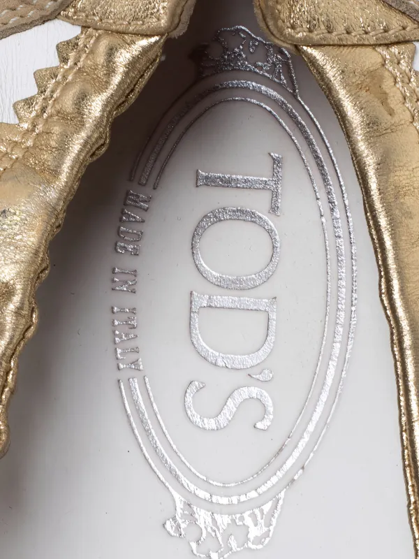 Tod's Vintage スエード フラットシューズ | ゴールドトーン | FARFETCH JP