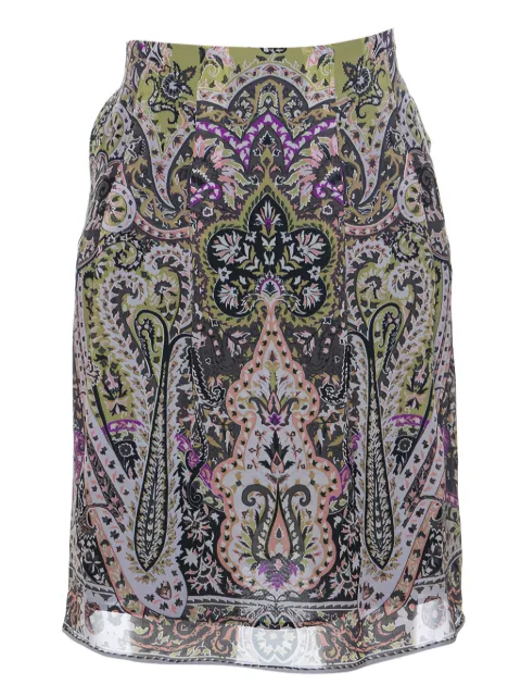 Etro Pre-Owned paisley-print silk skirt