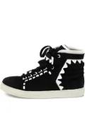 Sophia Webster contrast-stitching high-top sneakers - Black
