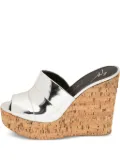 Giuseppe Zanotti Vintage pre-owned 130mm cork-wedge sandals - Silver