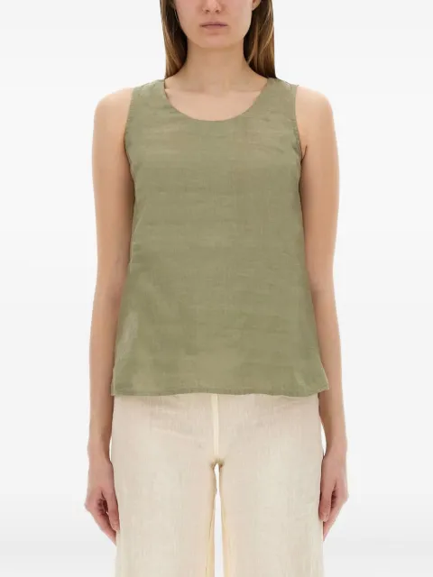 120% Lino round-neck linen top