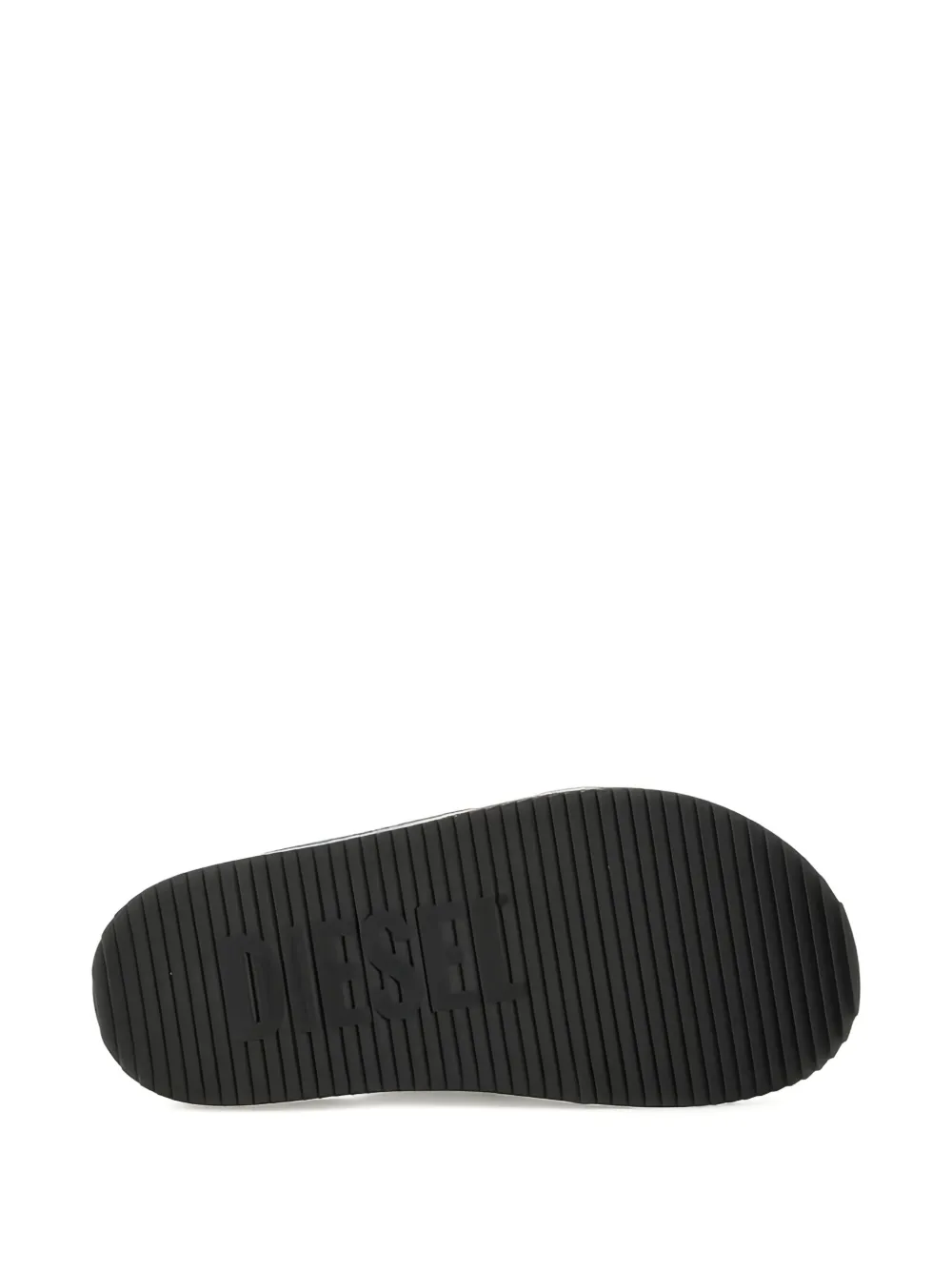Diesel denim cross-strap slides Blue