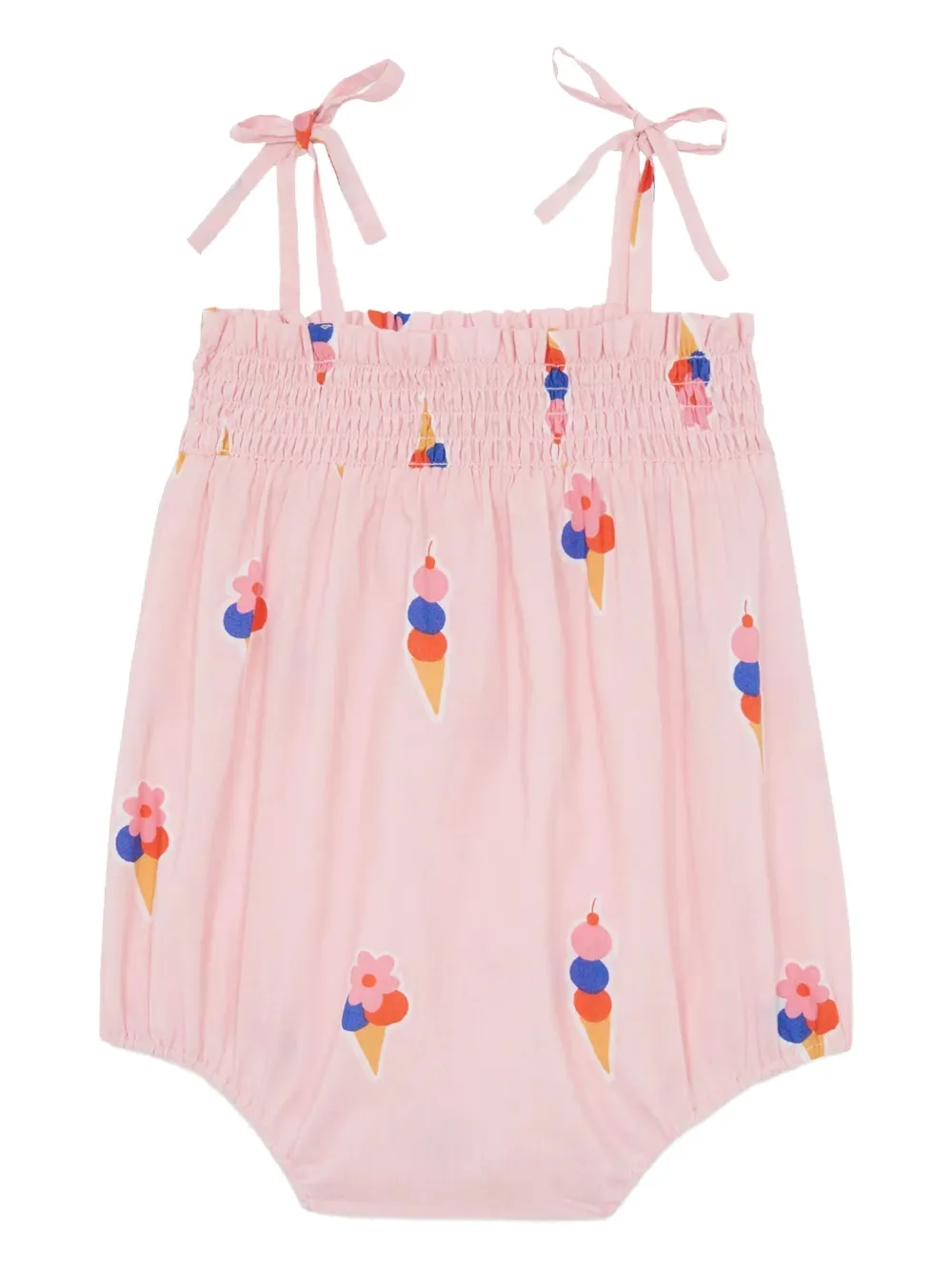 Bonton smocked tie shortie | Mamelucos cortos | Image 2