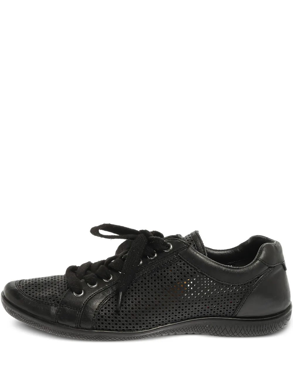 perforated leather sneakers