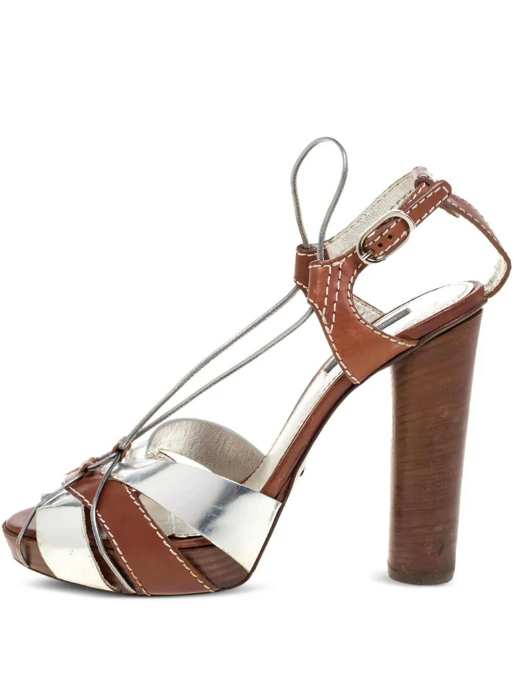 Dolce & Gabbana Pre-Owned 125mm leather platform sandals | Brown | Image 1