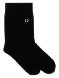 Fred Perry logo-embroidered socks - Black