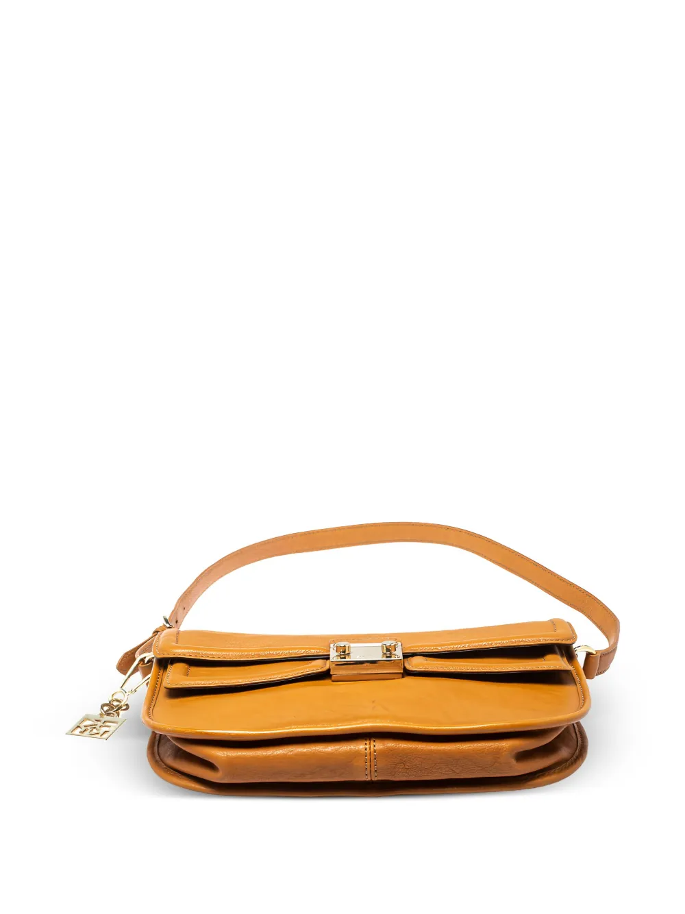 Pre-owned Dkny Vintage Leather Shoulder Bag