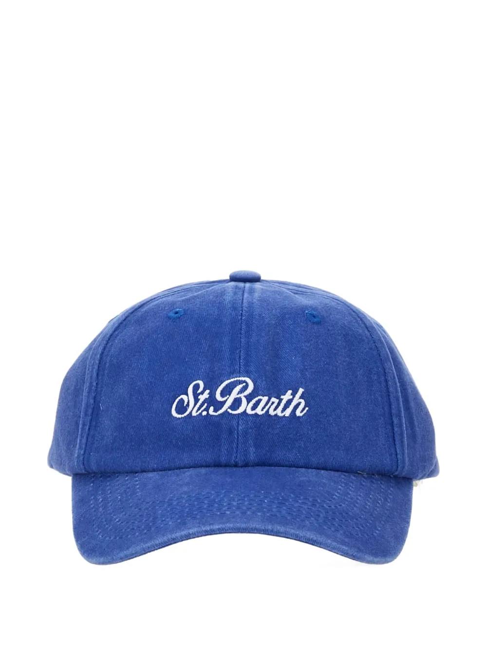 MC2 Saint Barth embroidered cotton baseball cap Blauw