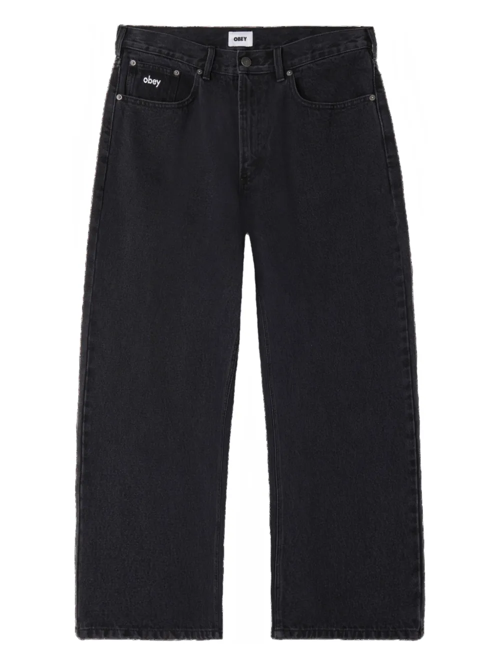 Obey logo-detail trousers | Black | Image 1