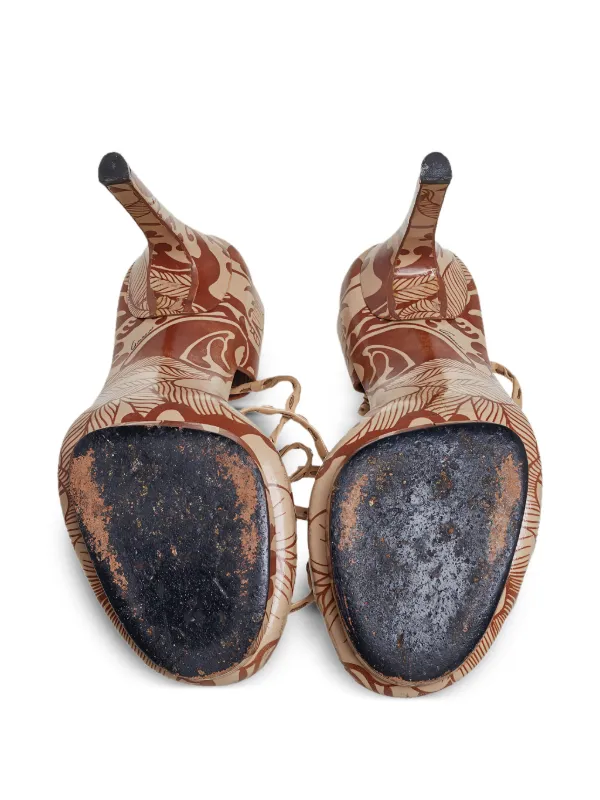 Gucci Pre-Owned Sandali a Fiori 110mm Marrone FARFETCH IT