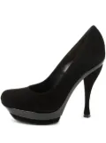 Saint Laurent Pre-Owned Arya suede platform pumps - Black