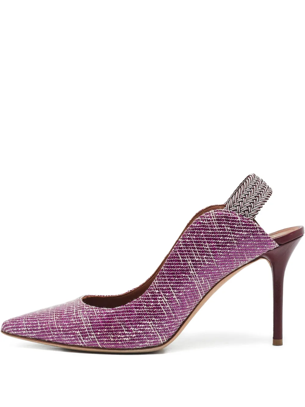 Malone Souliers 100mm leather slingback pumps | Purple | Image 1