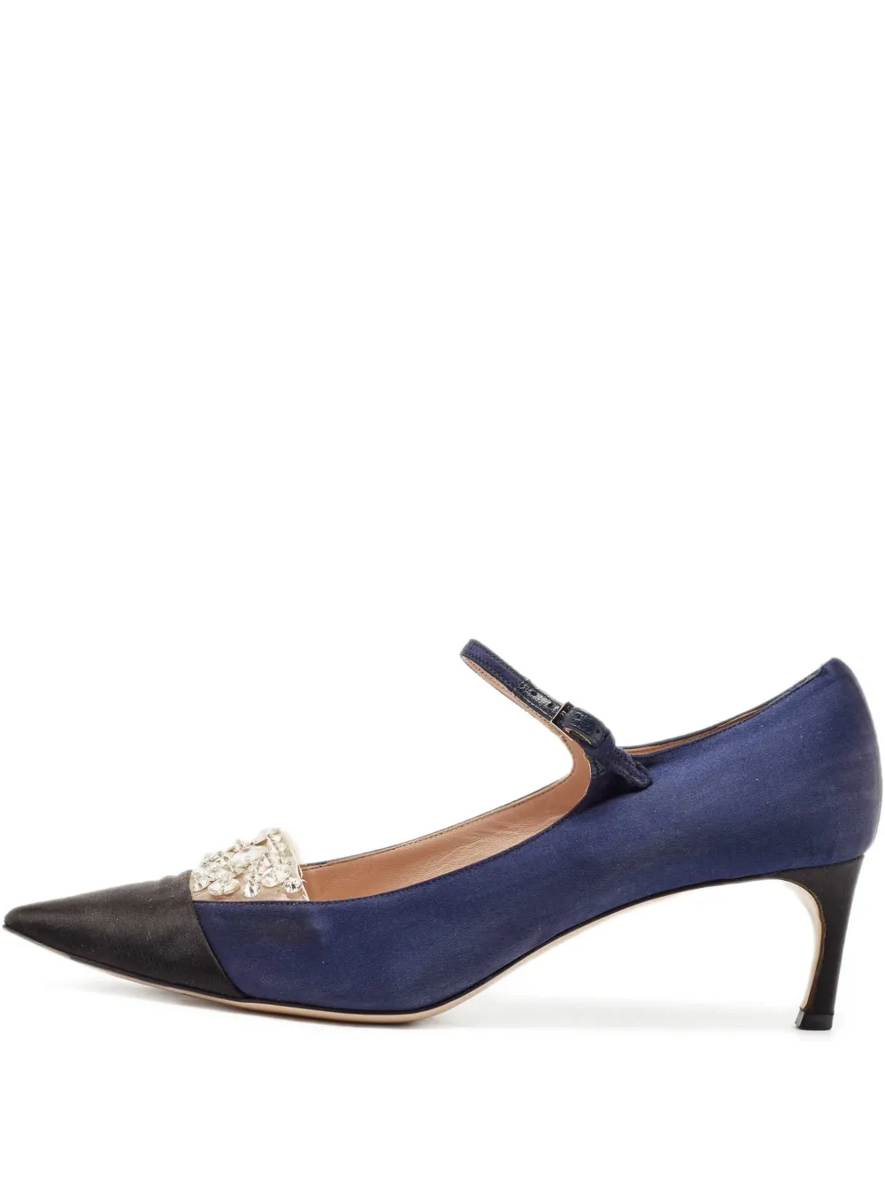 Miu Miu Pre-Owned 110m crystal-embellished pumps | Black | Image 1