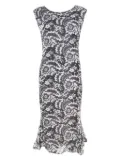 Escada Pre-Owned lace-detailed midi dress - White