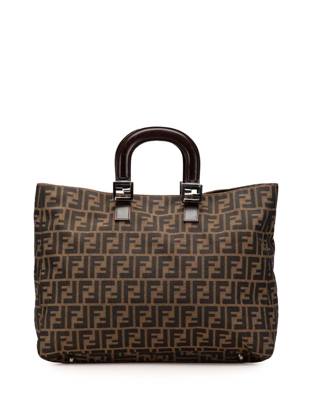 Fendi Pre-Owned 2000-2010 Large Zucca Canvas Twins tote bag | marrón | Image 1