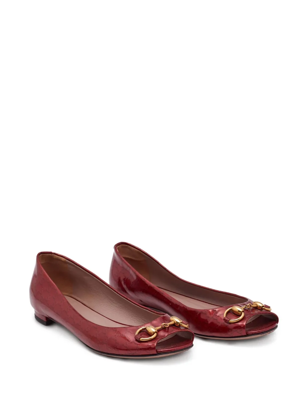 Gucci Pre-Owned Guccissima kleine ballerina's - Rood