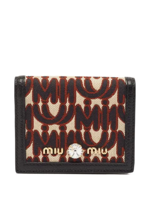 Miu Miu Pre-Owned monogram-canvas bi-fold wallet