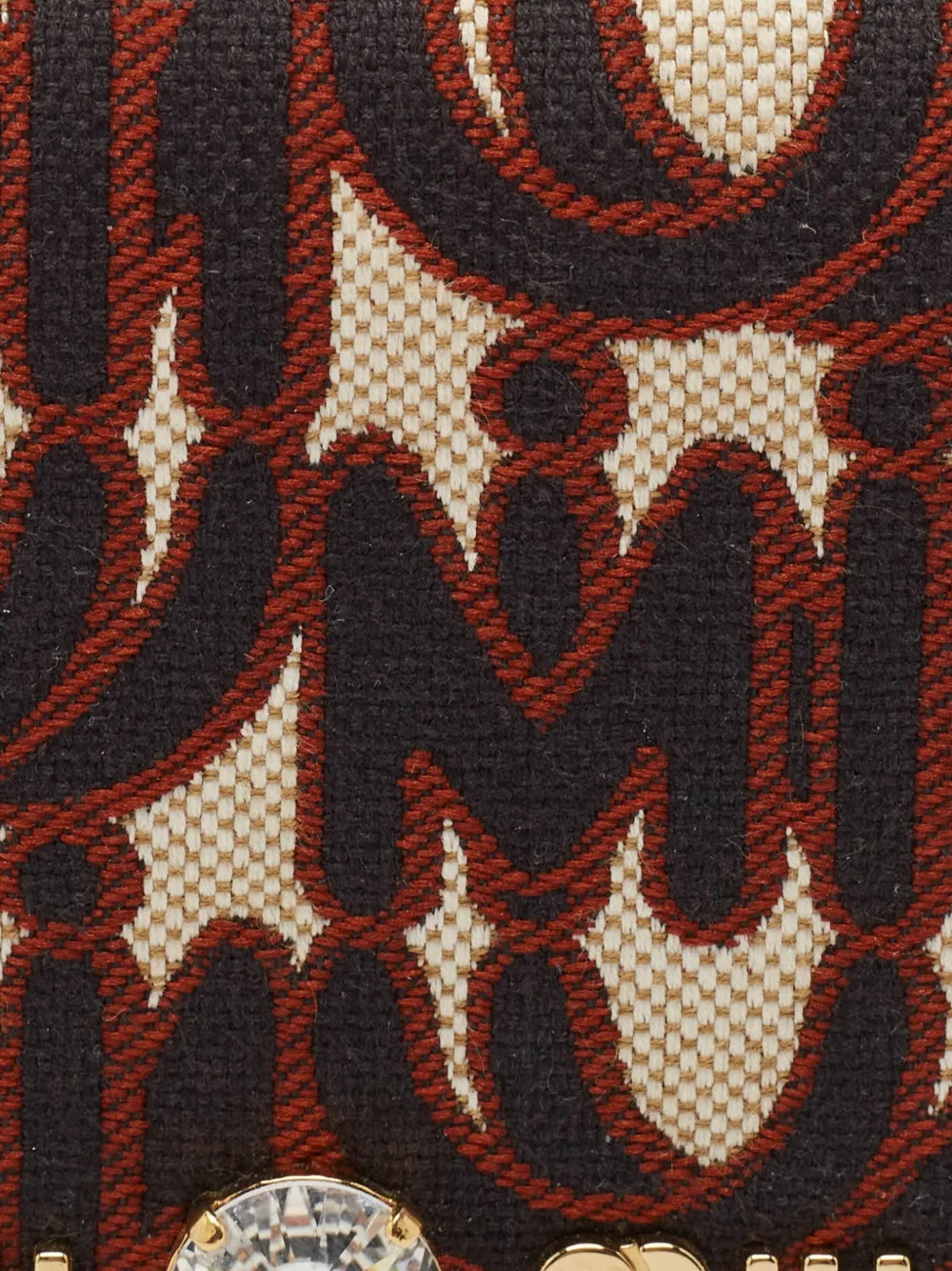 Pre-owned Miu Miu Monogram-canvas Bi-fold Wallet