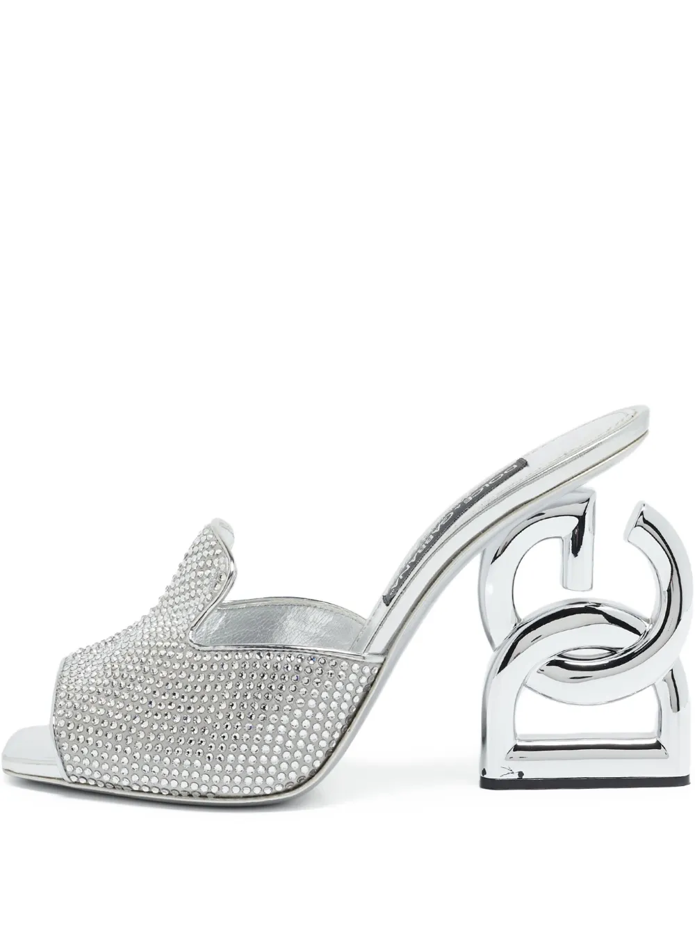 Dolce & Gabbana Pre-Owned 125mm crystal-embellished sandals | Silver | Image 1