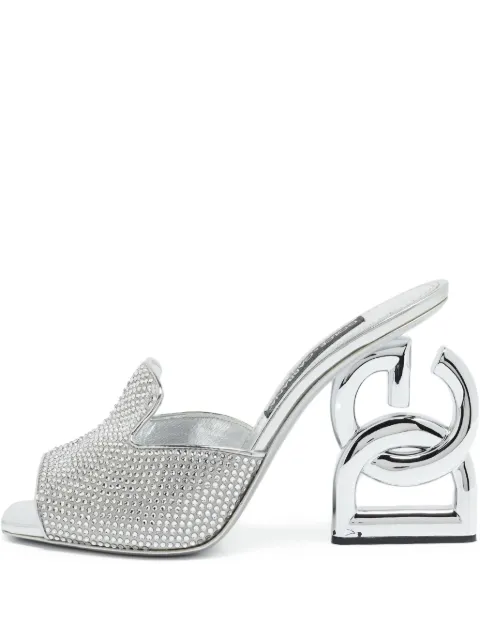 Dolce & Gabbana Pre-Owned sandalias con detalles de cristal y tacón de 125mm