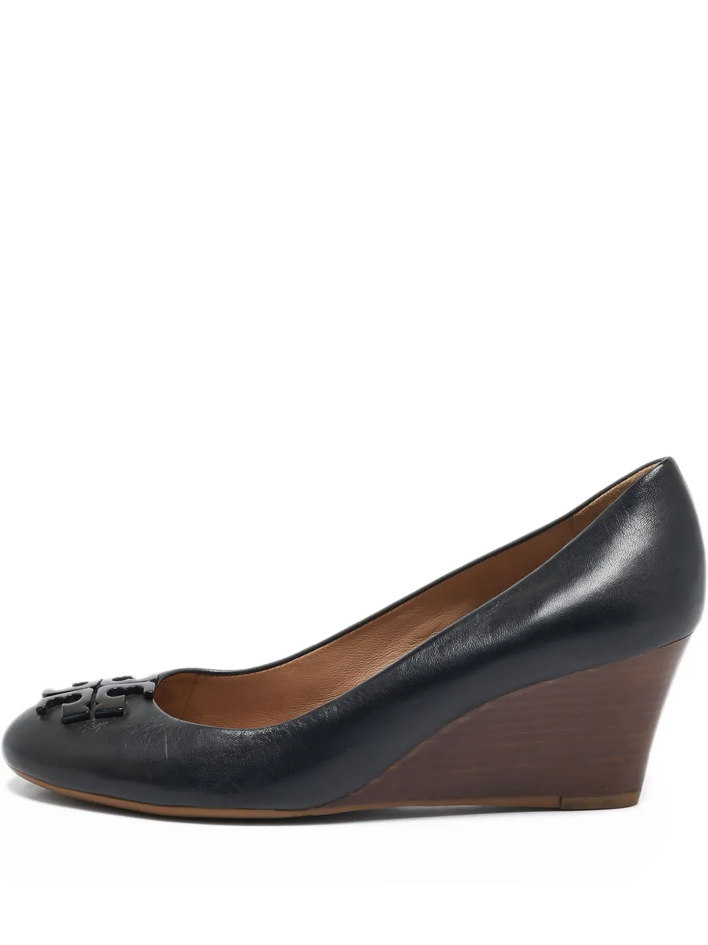 pre-owned 110mm leather wedges