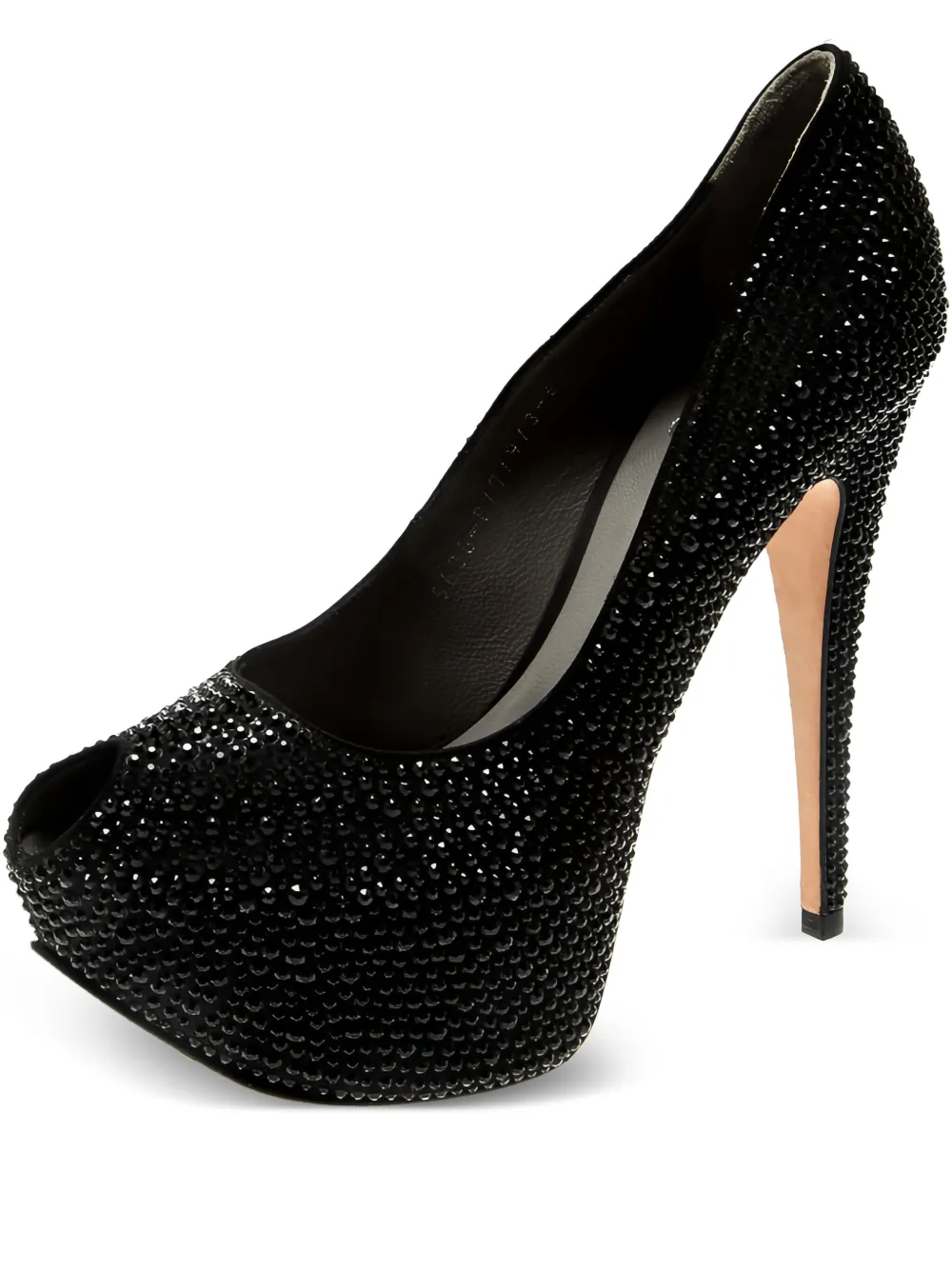 Gina pre-owned 145mm crystal-embellished pumps | Black | Image 1