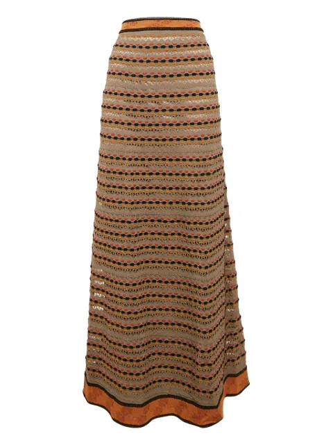 Missoni Pre-Owned zigzag-woven maxi skirt