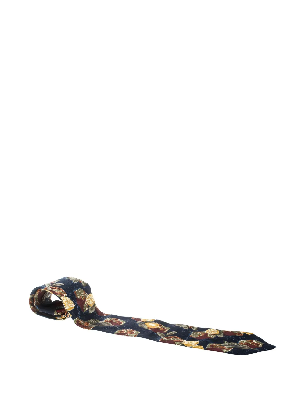 lemon-print silk tie