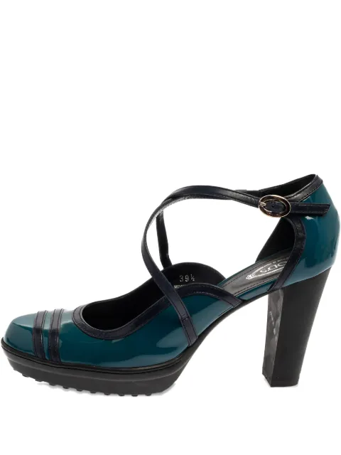 Tod's 100mm patent-leather buckled pumps