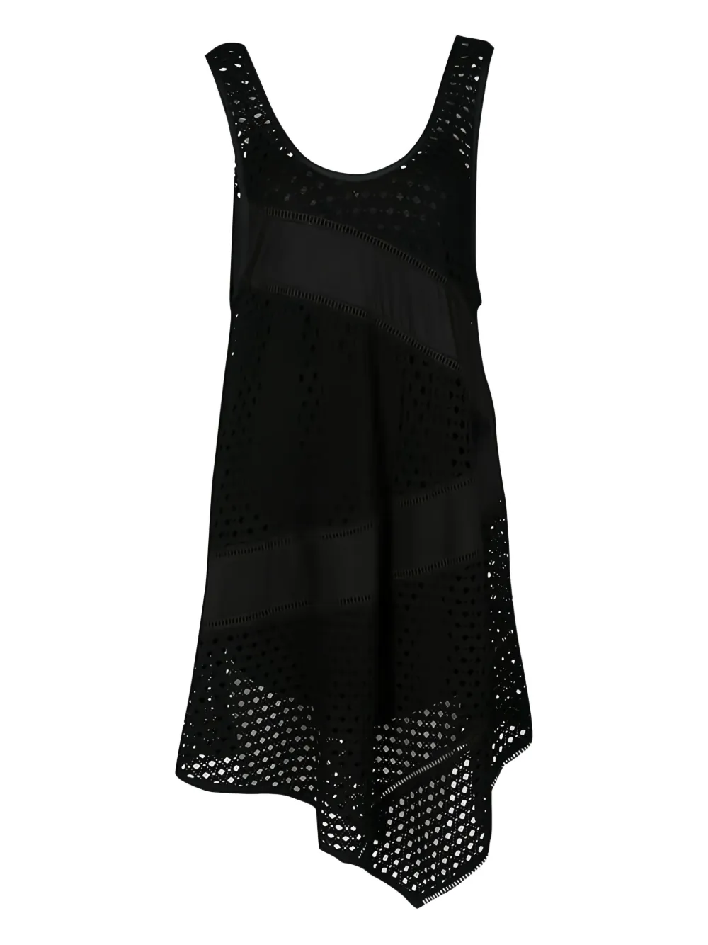 Pre-owned Marc Jacobs Vintage Eyelet Asymmetrical Hem Dress