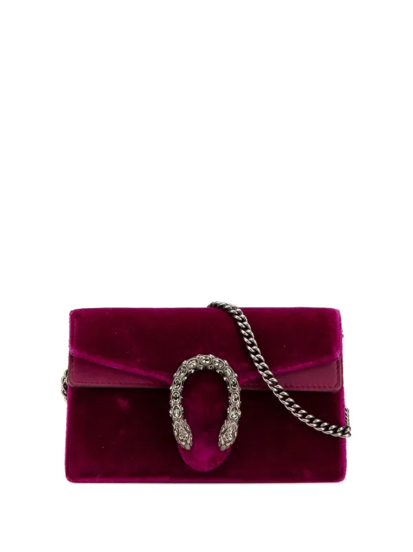 Gucci Pre-Owned 2016-2025 Super Mini Velvet Dionysus Crossbody Bag Purple  FARFETCH IN