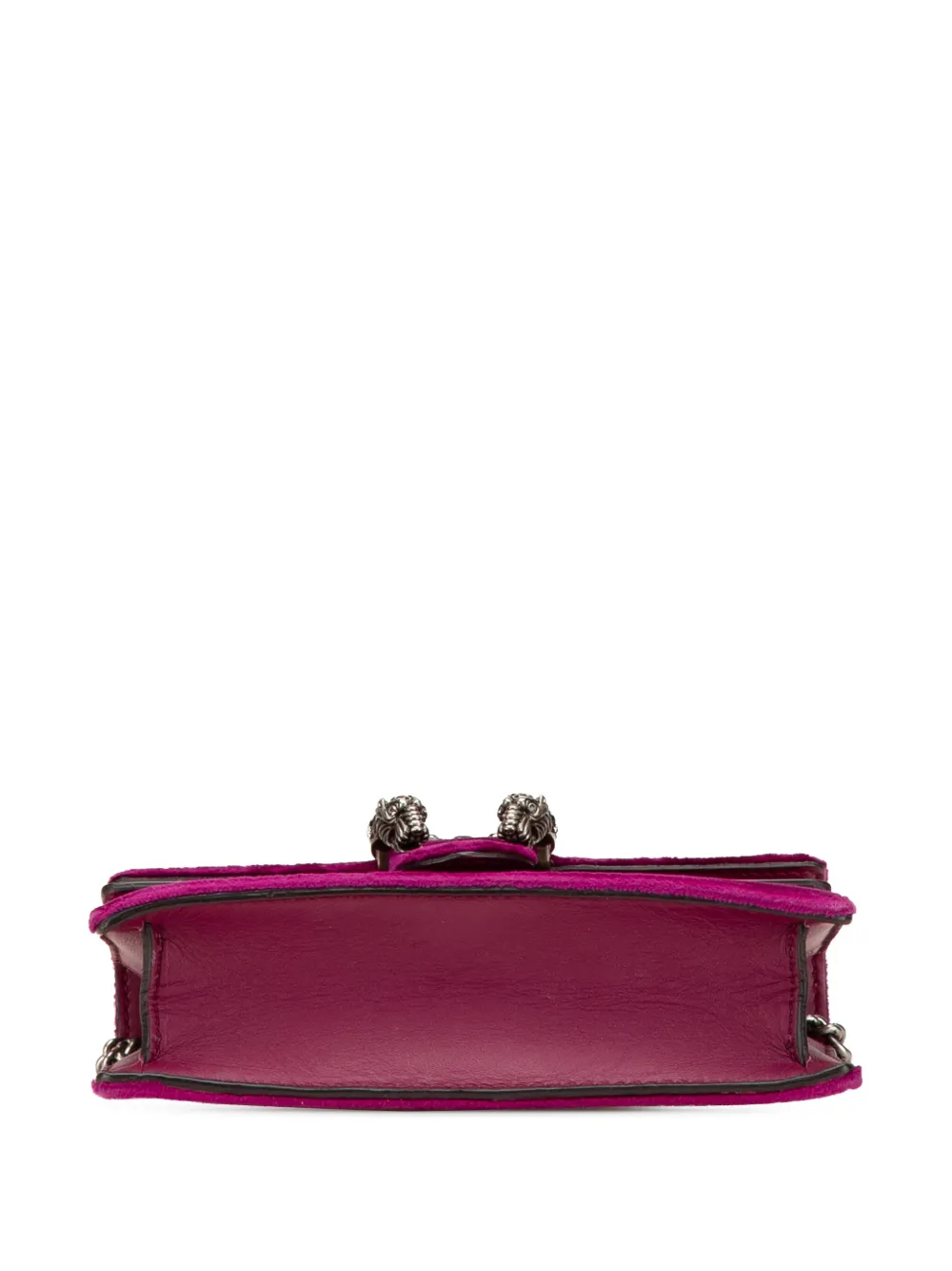Pre-owned Gucci 2016-2025 Super Mini Velvet Dionysus Crossbody Bag In Purple
