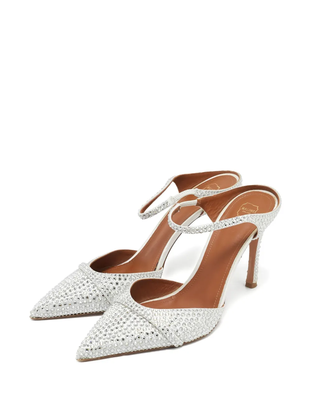 Malone Souliers 85mm leather heeled mules | Image 2