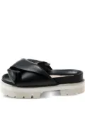 Nº21 Pre-Owned leather slides - Black
