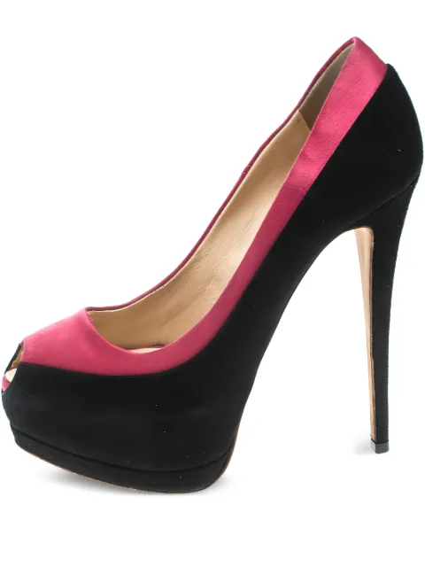 Giuseppe Zanotti Vintage 145mm suede satin pumps