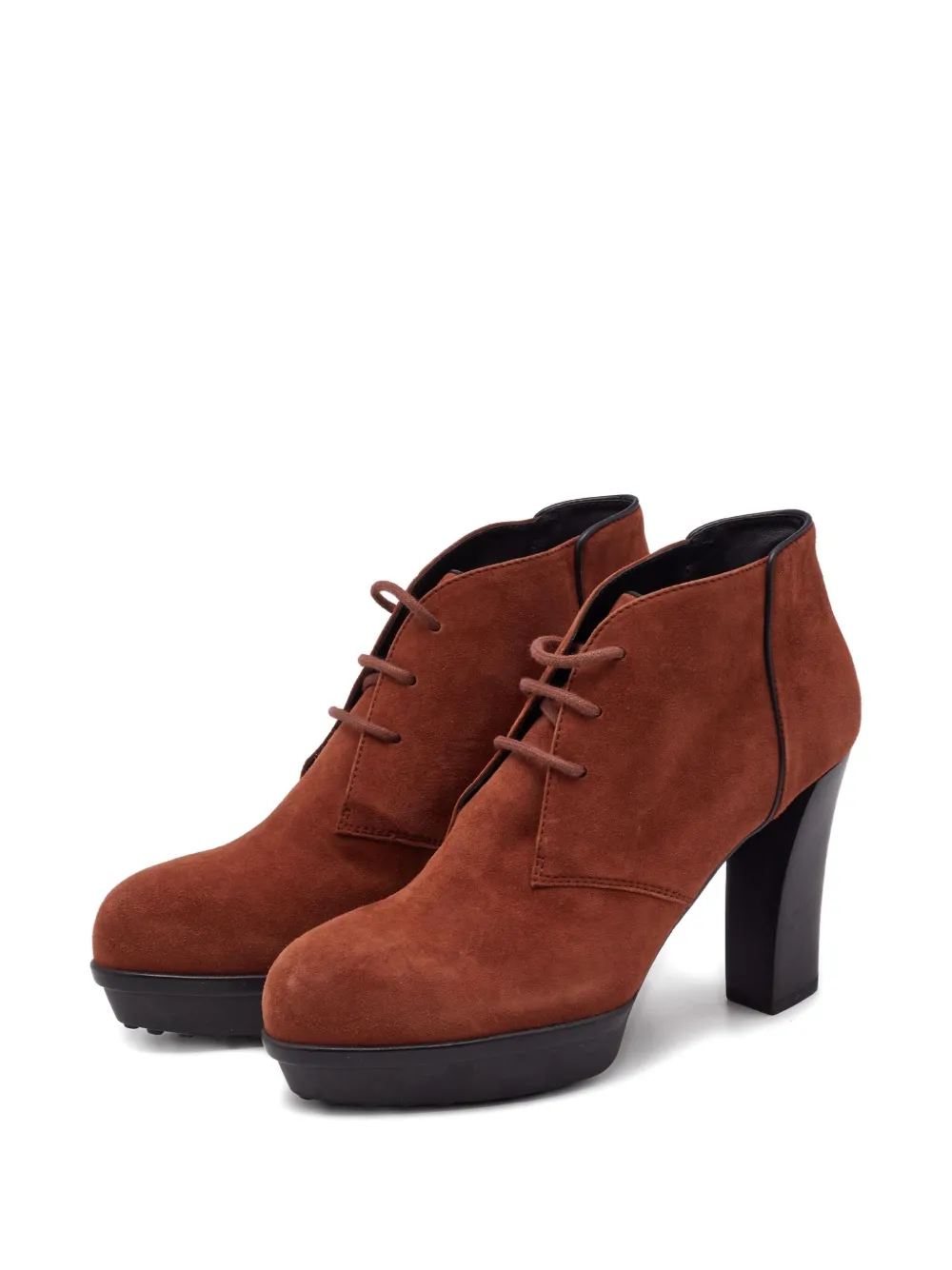 Tod's Vintage 100 mm veterlaarzen met plateauzool - Bruin