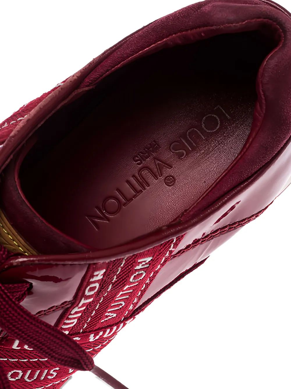 Pre-owned Louis Vuitton Patent-leather Logo-detail Sneakers