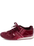 Louis Vuitton Pre-Owned patent-leather logo-detail sneakers - Red