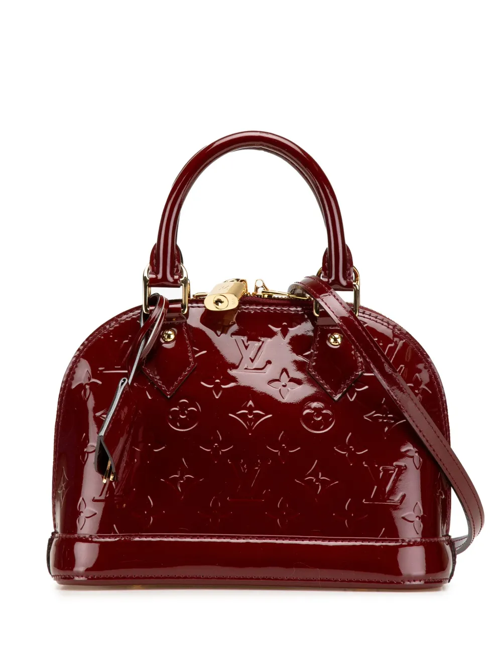 Louis Vuitton Pre-Owned 2015 モノグラム ヴェルニ アルマ BB サッチェルバッグ - レッド Louis Vuitton Pre-Owned 2015 モノグラム ヴェルニ アルマ BB サッチェルバッグ - レッド