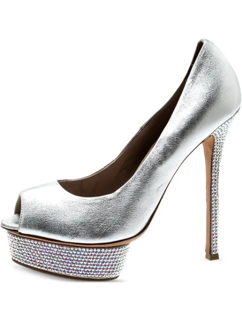 Le Silla 145mm leather heeled pumps