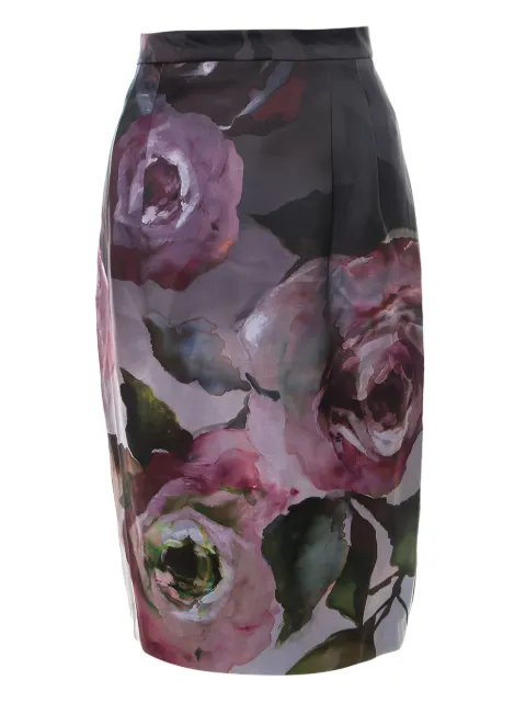 Escada Pre-Owned floral-print skirt