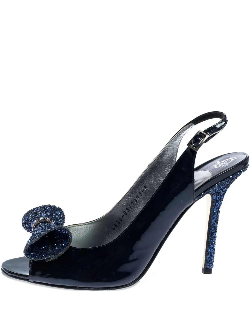 Gina Sandali con fiocco 115mm Pre-owned - Blu