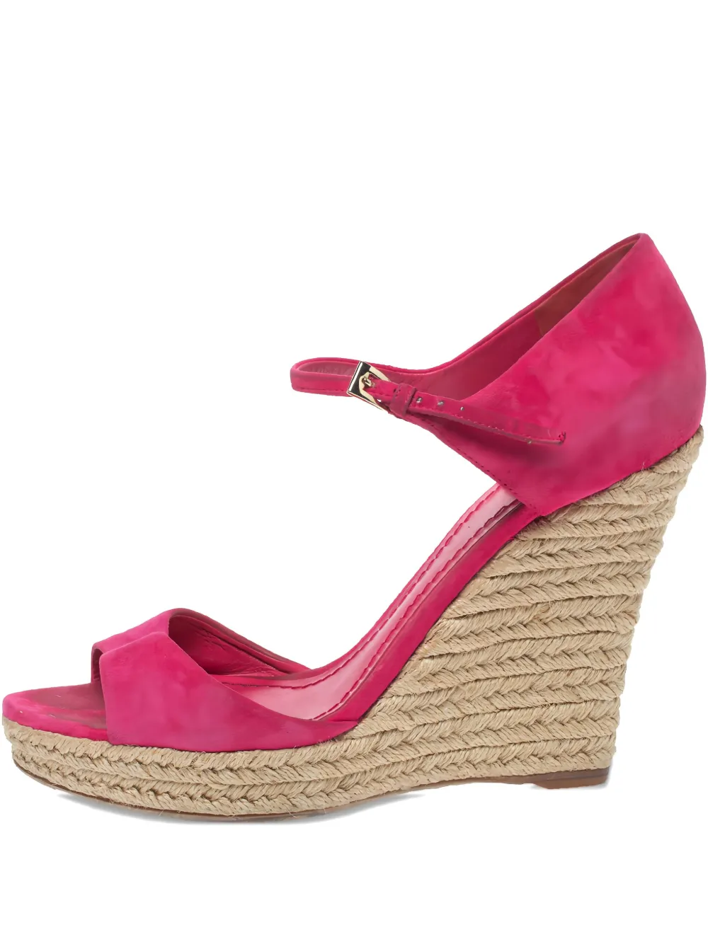 Christian Dior Pre-Owned 125mm espadrille wedge sandals - ピンク Christian Dior Pre-Owned 125mm espadrille wedge sandals - ピンク
