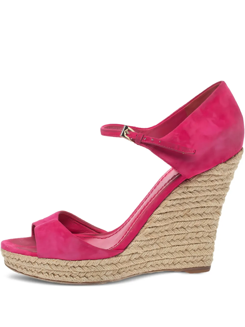 Christian Dior Pre-Owned 125mm espadrille wedge sandals - ピンク Christian Dior Pre-Owned 125mm espadrille wedge sandals - ピンク